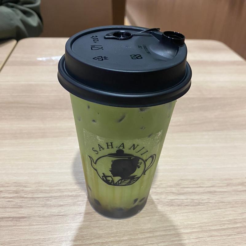 多良間黒糖タピオカ 黒糖抹茶ミルク M(SAHANJI（サハンジ）イオンモール東員店)