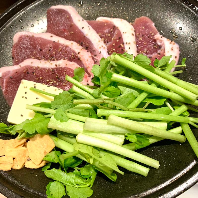 鴨なべ(そばと酒と天ぷら 素や)