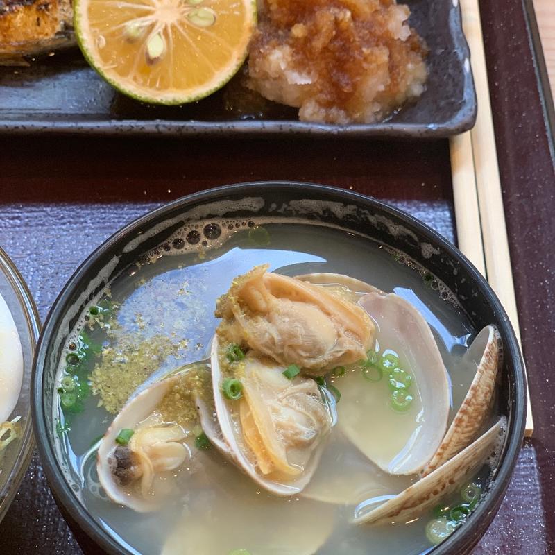 アサリの味噌汁(海鮮丼 日の出 薬院本店)