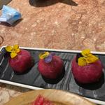 Beetroot Dumplings w/ Mushrooms & Black Truffle