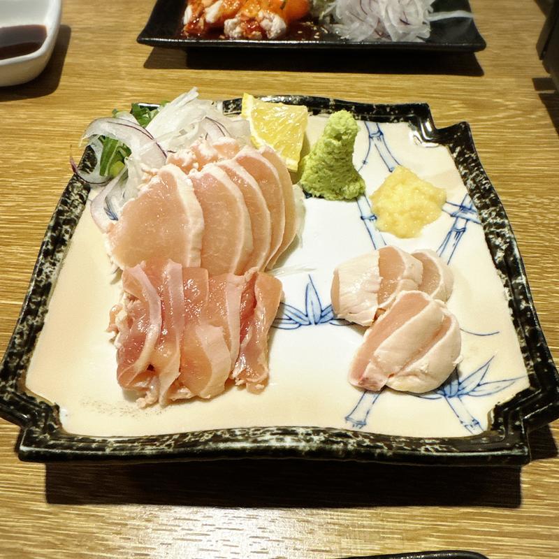 お造り三種盛り合わせ(なかの食鶏 梅田曽根崎店)