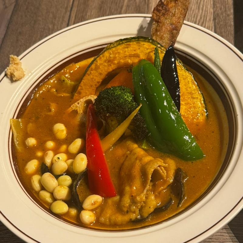 山わさび薫る豚しゃぶと野菜(Rojiura Curry SAMURAI. さくら店 （【旧店名】Soup Curry SAMURAI.）)