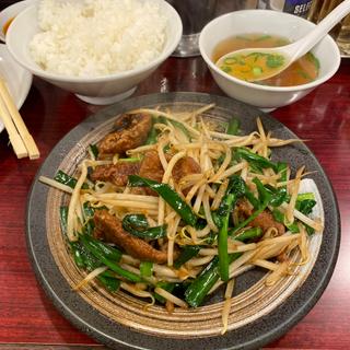 レバニラ定食(お得夜セット)(大王 有楽街店 )