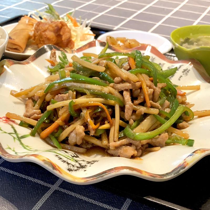 青椒肉絲定食(友福 中華料理)