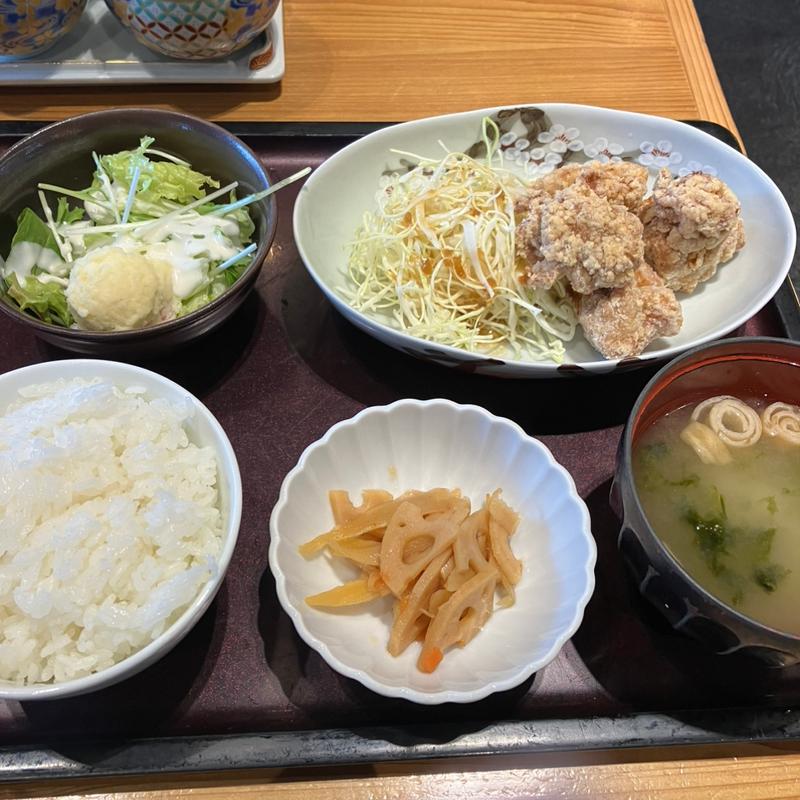 うまだし唐揚げ定食(博多もつ鍋 やまや ekie広島店)