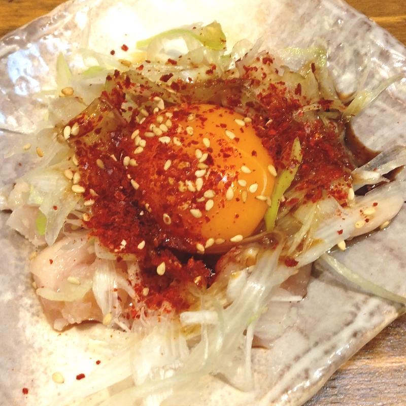 低温調理の鶏むねユッケ(てけてけ 矢向店)