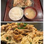 豚バラ定食(もつ玄　大和店)