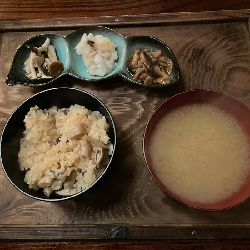 きのこご飯定食(きのこの舘 )
