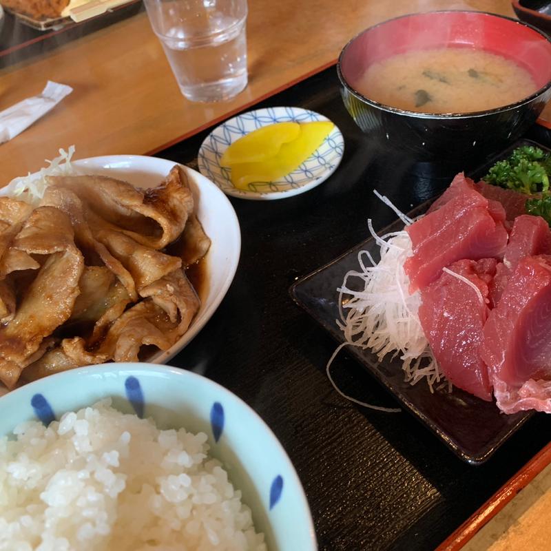 生姜焼き　カツオ刺身(魚民商店)