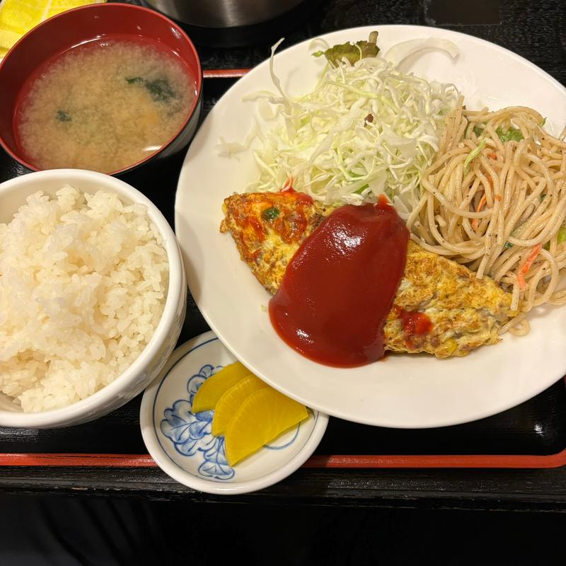 オムレツ定食(もみじ)