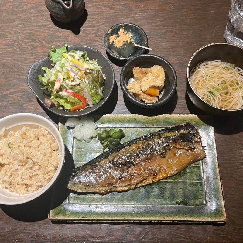 香草塩サバ定食(あをによし)