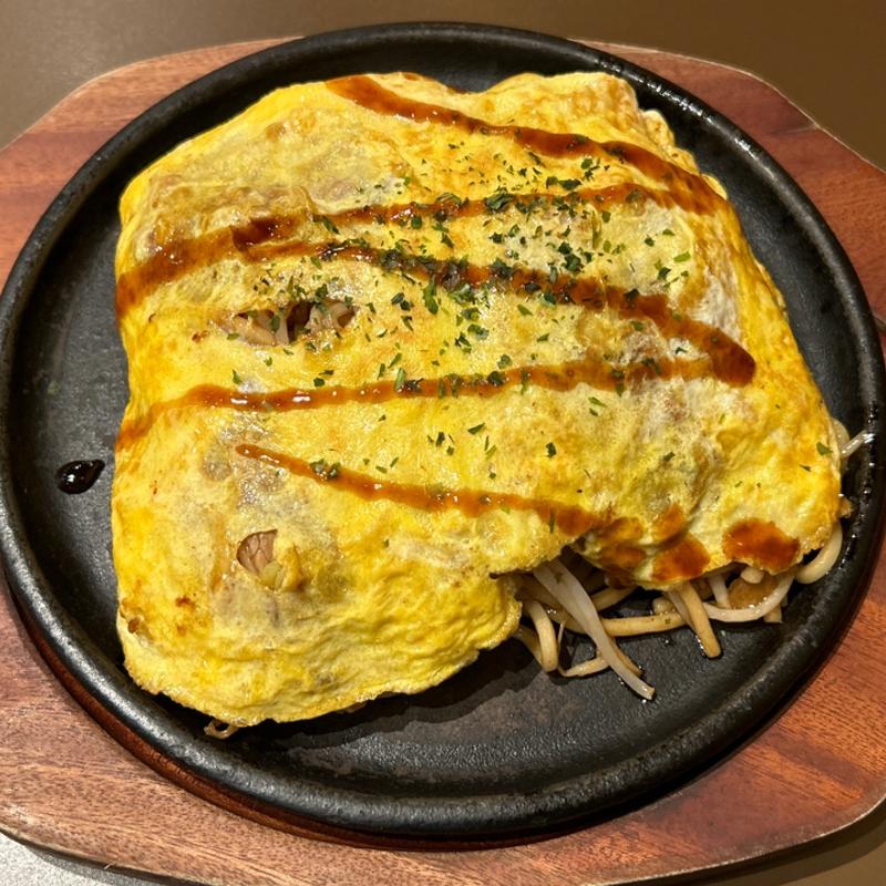 焼きそば玉子(お好み鉄板焼き 鉄板ラッシュ！)