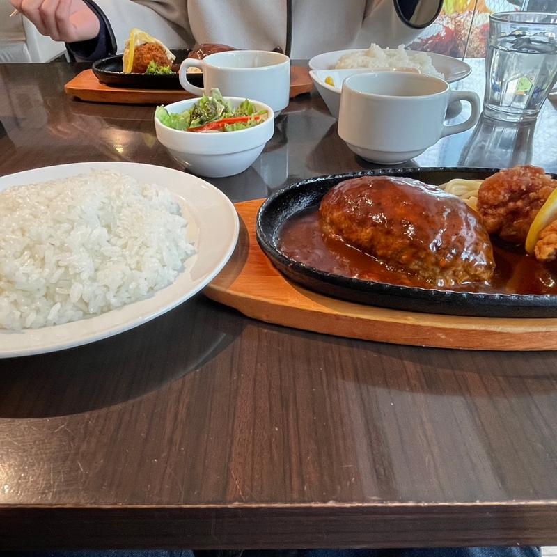 ハンバーグ&唐揚げ(ハンバーグ&ステーキlolo)