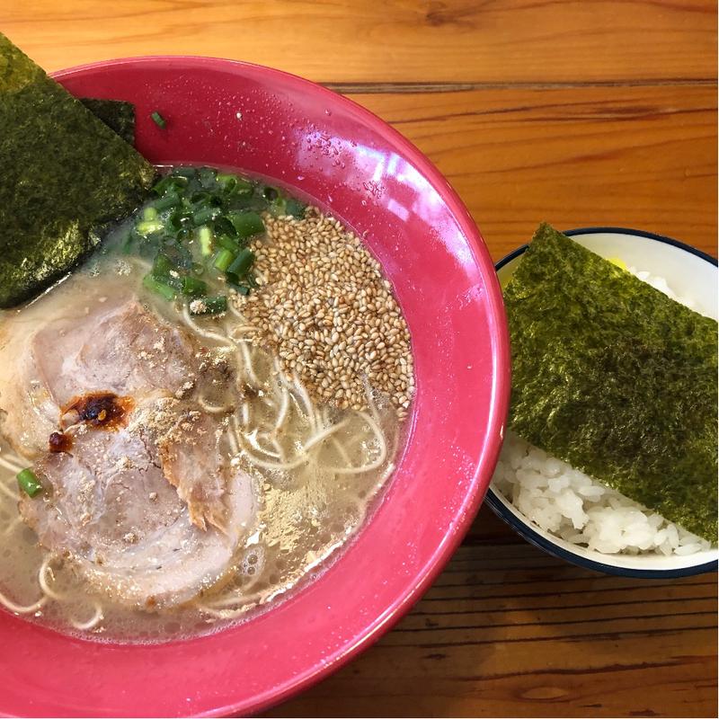 房総豚骨こてめんとのり明太子ごはん(房総豚骨こてメン堂)