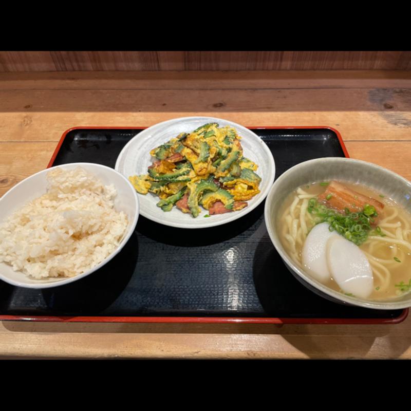 ゴーヤー定食(沖縄食堂 やんばる)