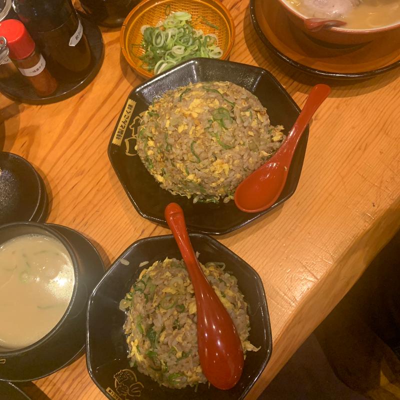 ミニチャーハン&チャーハン大盛り(豚旨うま屋ラーメン名北店)