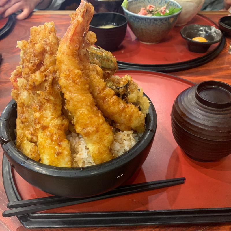 男気天丼特盛(天ぷら酒房まあちゃん)