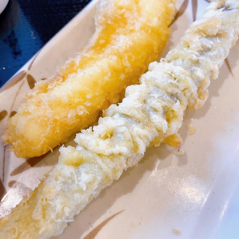 イカ天とごぼう天(丸亀製麺広島長束)