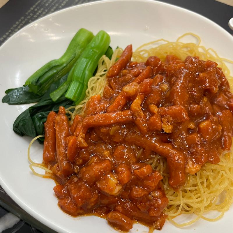 Noodles with Spicy Shredded Pork in Say Bean Paste(Ho Hung Kee (1946) Congee & Noodle Shop)
