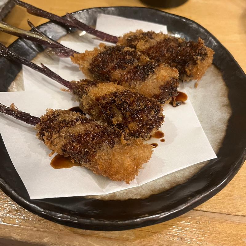 はじかみ肉巻き(居酒屋 佐藤 恵比寿 )