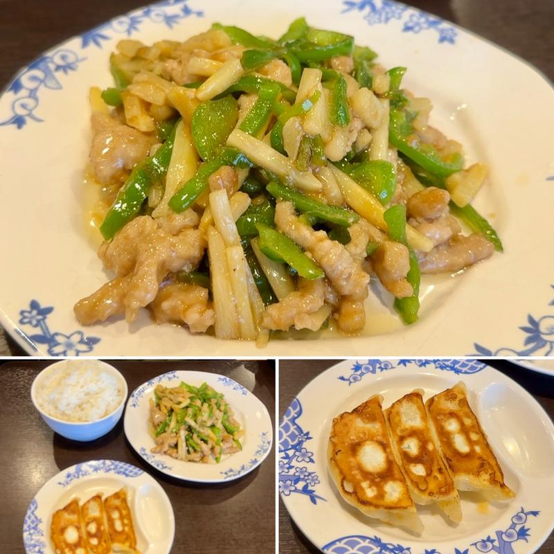 チンジャオロース 餃子·ごはんセット(バーミヤン 船橋松が丘店)