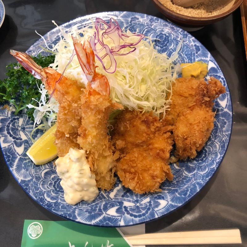 海老フライ&ヒレかつ(とん竹)