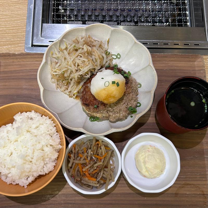飲めるハンバーグ御膳和風おろしポン酢(MY YAKINIKU STYLE 将泰庵商店)