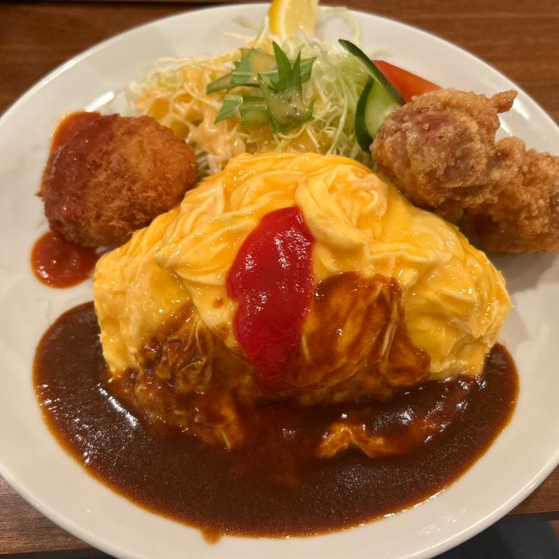 特製オムライス＆カラコロ(グリル 欧風軒)