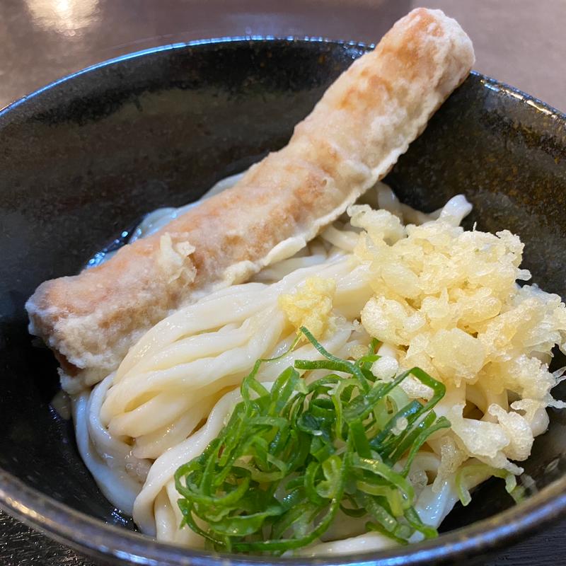 ちく天ぶっかけうどん(手打ちうどん まるみ)