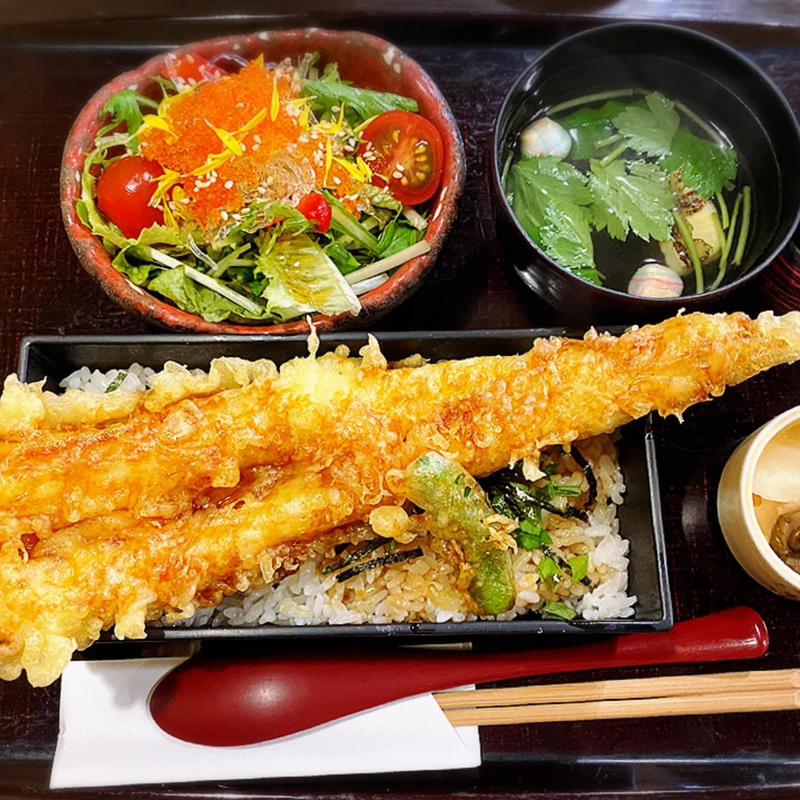 あなご一本天丼(あなご屋 銀座 ひらい)