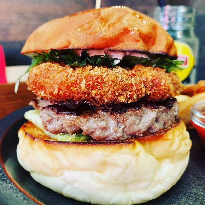 アスパラ入りエビカツバーガー(Kokopelli)