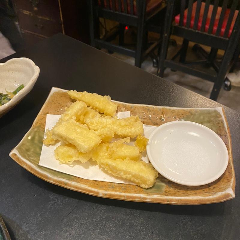 若筍の天ぷら(錦糸町 海鮮居酒屋ＭＡＲＵ)