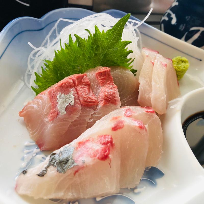 縞鯵、寛八の刺身_刺身定食(浜の茶屋 )