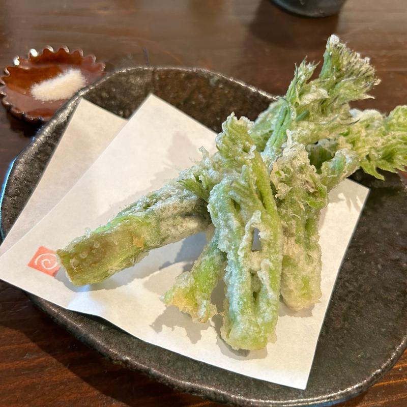 天然タラの芽　天ぷら(そば処 風庵 )