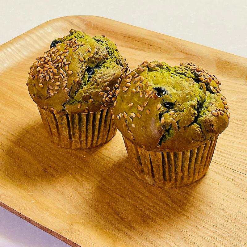 抹茶黒豆マフィン(まつたかパン)