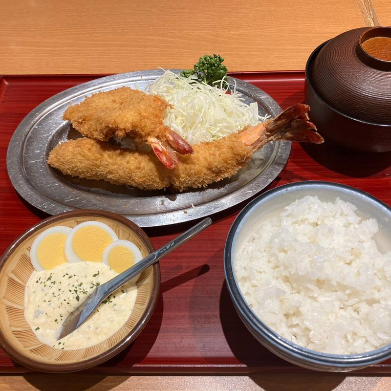 海老ふりゃ〜　食べくらべ定食(海老どて食堂エスカ店)