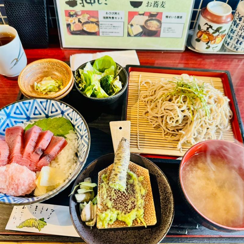 マグロ丼セット(わさび居酒屋 あな蔵 浦和店)