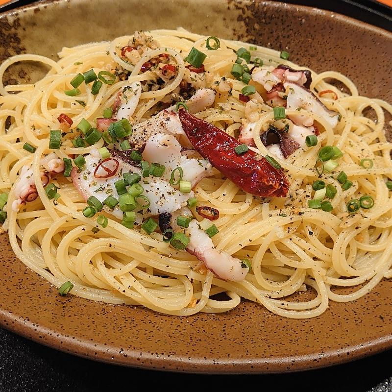 タコのペペロンチーノ(洋麺屋五右衛門 大井町店)