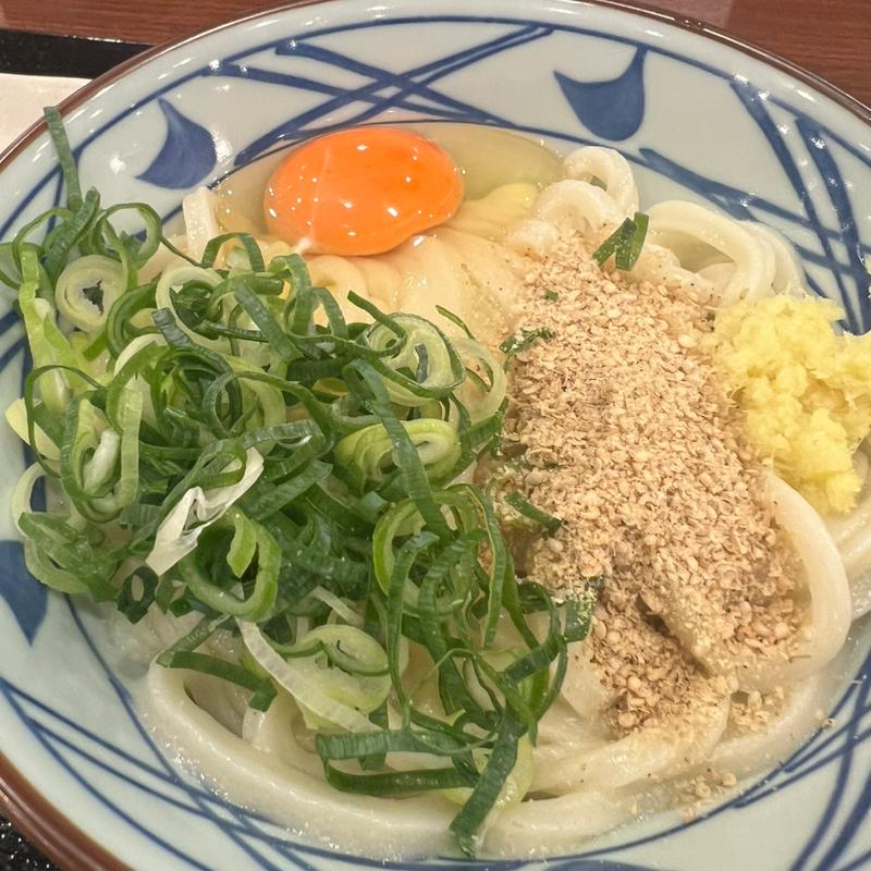 釜玉うどん(丸亀製麺三木)