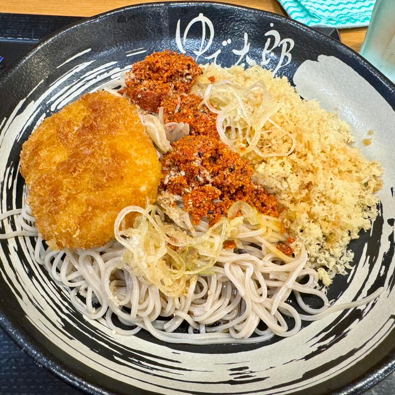 もう蕎麦＋サービスコロッケ(ゆで太郎 もつ次郎 加須北小浜店)