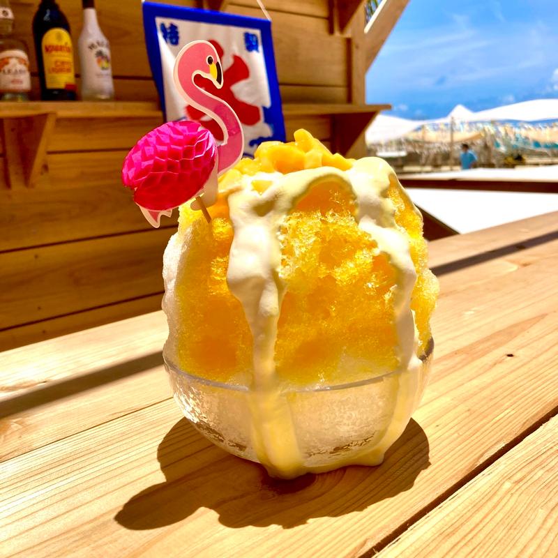 かき氷　クリームレモン(Pink Flamingo)