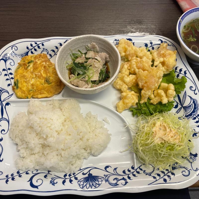 エビ天定食(中華料理 光容軒)