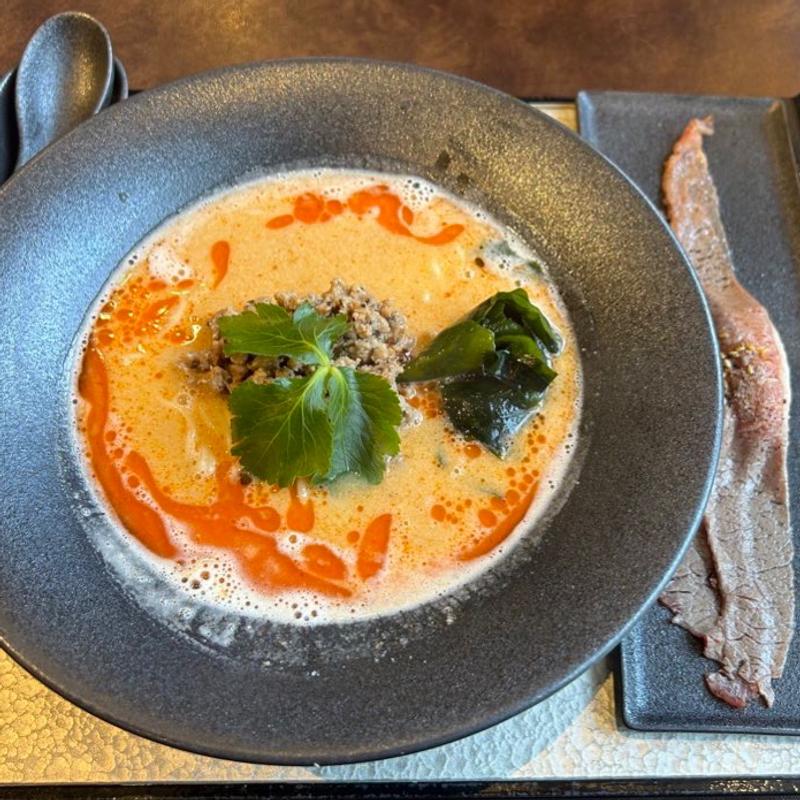 鶏担麺+肉寿司セット(鶏soba 座銀 くずはモール店)