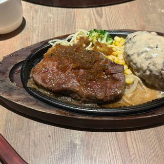 ステーキハンバーグコンボ(HERO'Sステーキ　吉祥寺店)