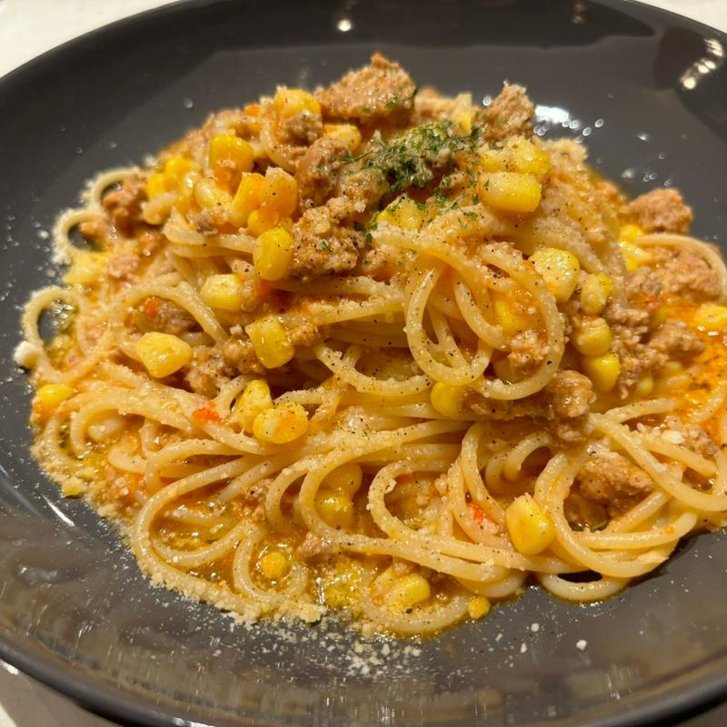 とうもろこしのボロネーゼ(PONTE NUOVO CAFE 東銀座店（ポンテヌオーヴォカフェ）)