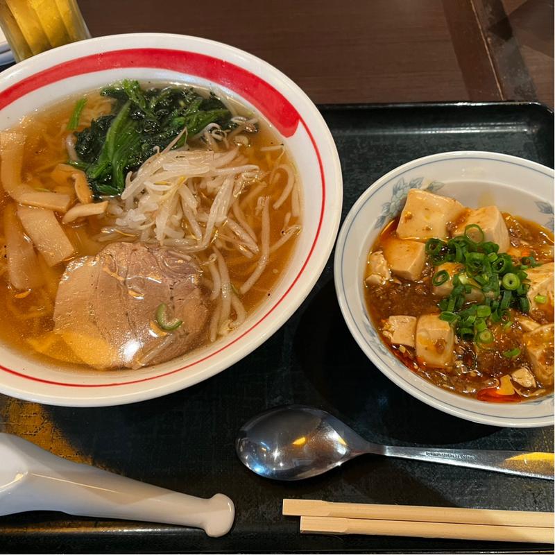 ラーメン・麻婆丼セット(亜麺坊 新潟店 （アメンボウ）)