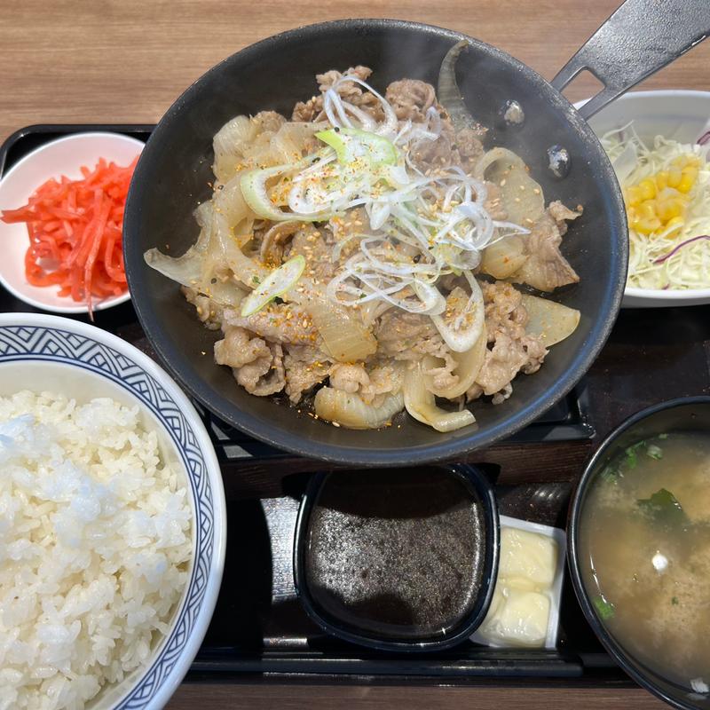 鉄板牛焼肉定食(吉野家 ２５４号線川越木野目店)