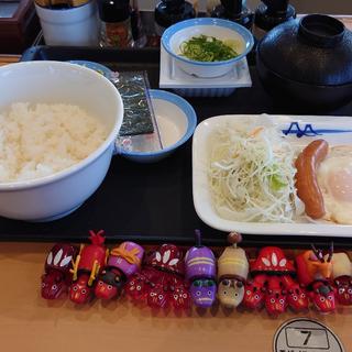ソーセージエッグ定食(納豆)(松屋 郡山芳賀店 )