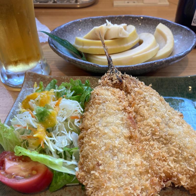 ガリ鯵とたけのこ煮物(うちんくの食卓)