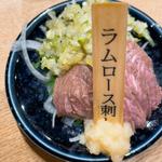 ラム肉刺身(豊洲本まぐろと炭焼きパラダイスshigi38)